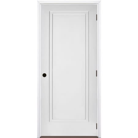 Trimlite 36" by 80" 2-Step Shaker Left Handed Interior Prehung Fire Rated Passage Door with Black Hinges and 4 9/16" Door Jamb - Bronze Sill Primed