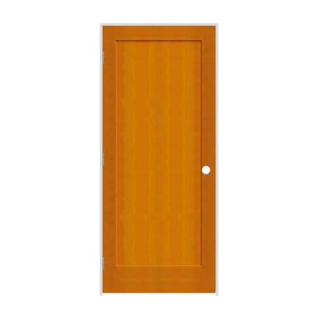 Trimlite 36" by 80" 1-Panel Shaker Right Handed Interior Prehung Passage Door with Satin Nickel Hinges and 4-9/16" Door Jamb Douglas Fir