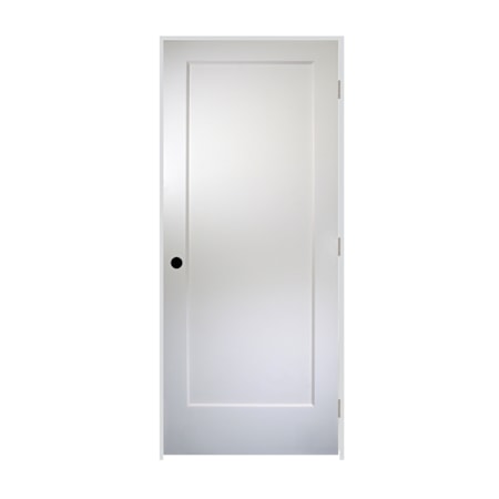 Trimlite 36" by 80" 1 Panel Bevel Shaker Left Handed Interior Prehung Passage Door with Satin Nickel Hinges and 6-9/16" Door Jamb Unfinished