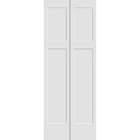 Trimlite 36 Inch by 79 Inch Flat 3-Panel Mission Shaker Interior Bifold Door with Installation Hardware Primed