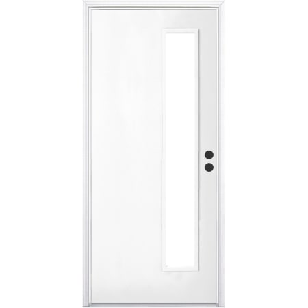 Trimlite 36" by 80" Left Handed Exterior Pre-Hung Entry Door with Bright Chrome Hinges and Mill Sill Primed