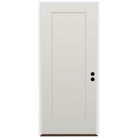 Trimlite 36" W x 80" H 1-Panel Contemporary Left-Hand Inswing Exterior Prehung Entry Door with Bright Chrome Hinges, 4-9/16" Door Jamb, and Bronze Sill Primed