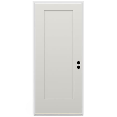 Trimlite 36" W x 80" H 1-Panel Contemporary Left-Hand Inswing Exterior Prehung Entry Door with Satin Nickel Hinges, 6-9/16" Door Jamb, and Mill Sill Primed