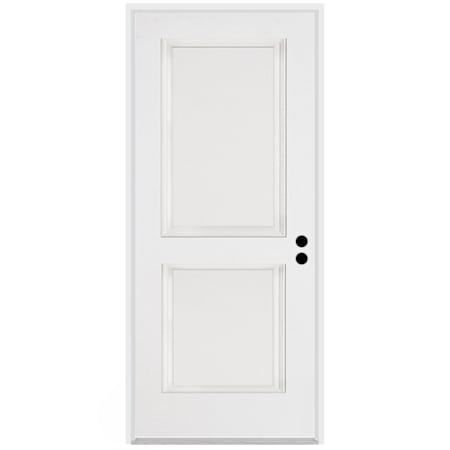 Trimlite Traditional 2 Panel 36" by 80" Left Handed Pre-Hung Exterior Entry Door with 6-9/16" Door Jamb Primed