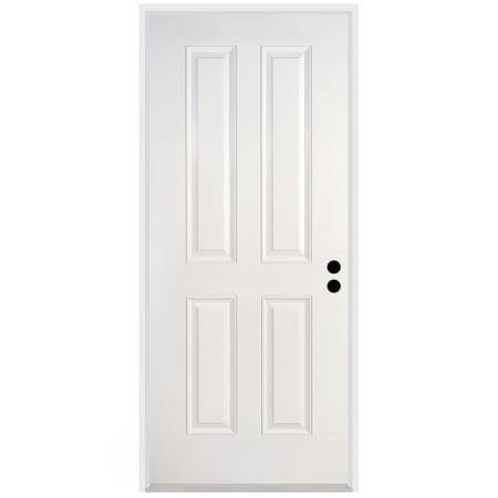 Trimlite Traditional True 4 Panel 36" by 80" Left Handed Pre-Hung Exterior Entry Door with 6-9/16" Door Jamb Primed