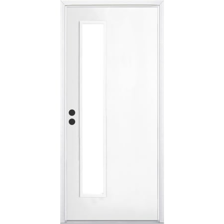 Trimlite 36" by 80" Right Handed Exterior Pre-Hung Entry Door with Satin Nickel Hinges and Mill Sill Primed