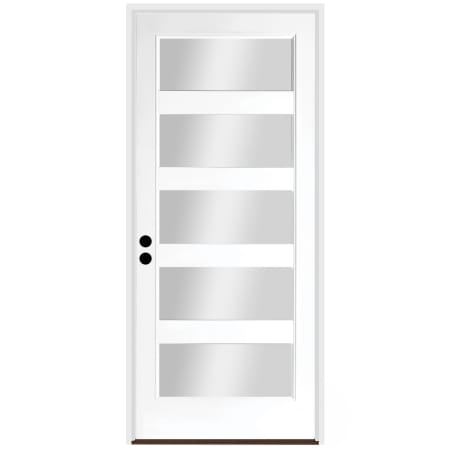 Trimlite 36" W x 80" H Clear 5-Lite Contemporary Right-Hand Inswing Exterior Prehung Entry Door with Oil Rubbed Bronze Hinges, 6-9/16" Door Jamb, and Bronze Sill Primed