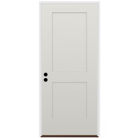 Trimlite 36" W x 80" H 2-Panel Contemporary Right-Hand Inswing Exterior Prehung Entry Door with Black Hinges, 4-9/16" Door Jamb, and Bronze Sill Primed