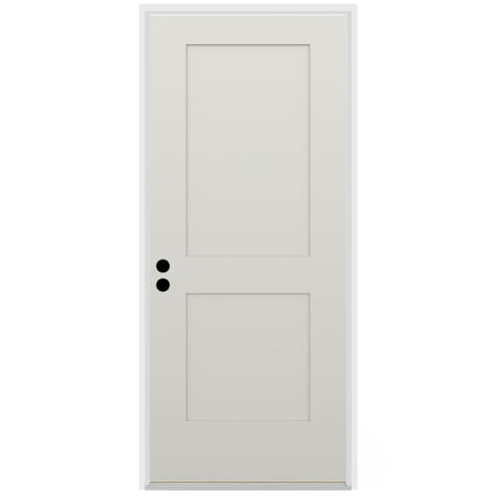 Trimlite 36" W x 80" H 2-Panel Contemporary Right-Hand Inswing Exterior Prehung Entry Door with Black Hinges, 6-9/16" Door Jamb, and Mill Sill Primed