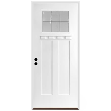 Trimlite 36" W x 80" H Patina 6-Lite 2-Panel Contemporary Right-Hand Inswing Exterior Prehung Entry Door with Black Hinges, 4-9/16" Door Jamb, and Bronze Sill Primed