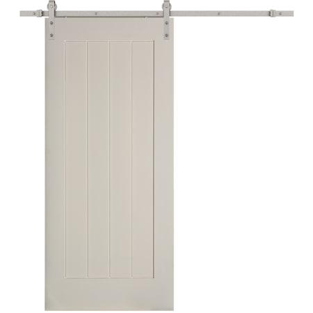 Trimlite 36" x 84" Primed Panel Barn Door with Barn Door Hardware Kit Primed