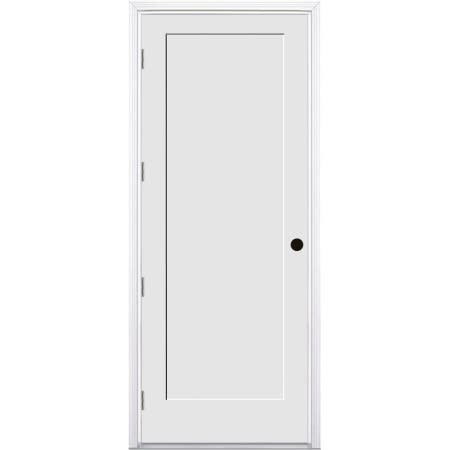 Trimlite 36" by 96" 1-Panel Shaker Right Handed Interior Prehung Fire Rated Passage Door with Satin Nickel Hinges and 6 9/16" Door Jamb - Bronze Sill Primed