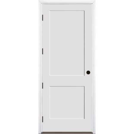 Trimlite 36" by 96" 2-Panel Shaker Right Handed Interior Prehung Fire Rated Passage Door with Black Hinges and 6 9/16" Door Jamb - Bronze Sill Primed