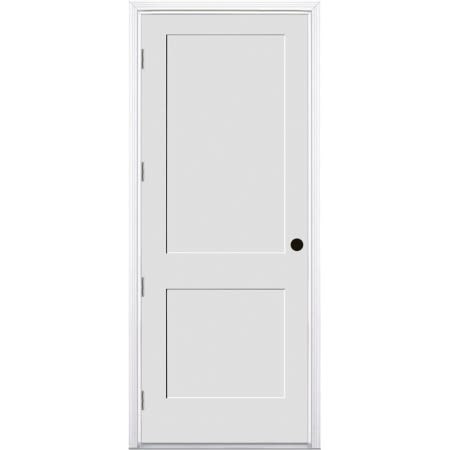 Trimlite 36" by 96" 2-Panel Shaker Right Handed Interior Prehung Fire Rated Passage Door with Brushed Chrome Hinges and 7 1/4" Door Jamb - Mill Sill Primed
