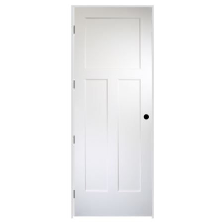 Trimlite 36" by 96" 3 Panel Bevel Shaker Right Handed Interior Prehung Passage Door with Black Hinges and 4-9/16" Door Jamb Unfinished