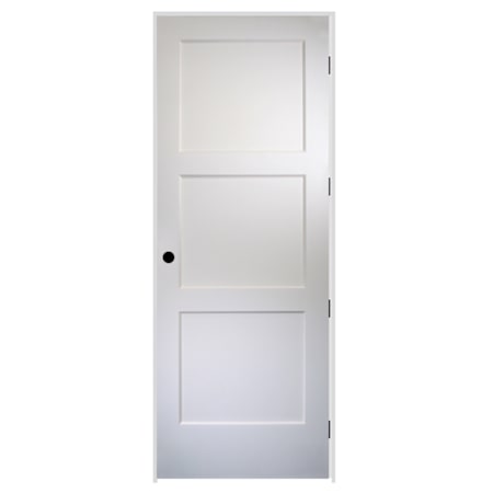 Trimlite 36" by 96" 3 Panel Bevel Shaker Left Handed Interior Prehung Passage Door with Oil Rubbed Bronze Hinges and 6-9/16" Door Jamb Unfinished