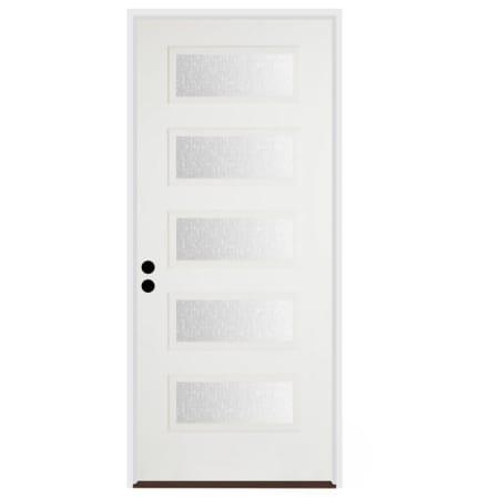 Trimlite 36"W x 96"H Rain 5 Lite Contemporary Right Handed Exterior Prehung Entry Door with Black Hinges, 6-9/16" Door Jamb, and Bronze Sill Primed