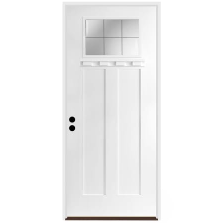 Trimlite 36" W x 96" H Patina 6-Lite 2-Panel Contemporary Right-Hand Inswing Exterior Prehung Entry Door with Black Hinges, 4-9/16" Door Jamb, and Bronze Sill Primed