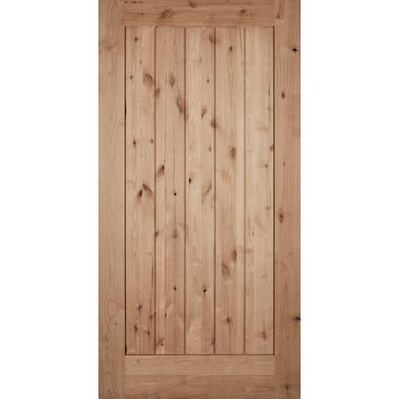 Trimlite 42" x 84" Unfinished Notty Alder Panel Barn Door Knotty Alder