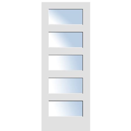 Trimlite 36" by 96" 5-Lite Frosted Glass Shaker Interior Slab Passage Door Primed