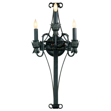 Troy Lighting Soren 3 Light 23" Tall Outdoor Wall Sconce Forged Black