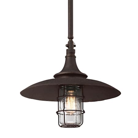 Troy Lighting Allegheny Single Light 16" Outdoor Pendant Heritage Bronze