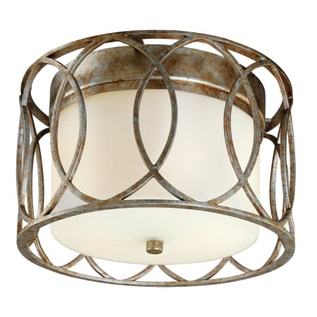 Troy Lighting Sausalito 2 Light Flush Mount Ceiling Fixture Silver Gold