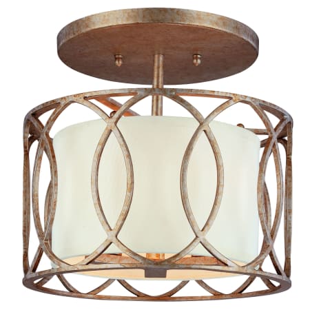 Troy Lighting Sausalito 3 Light Semi-Flush Ceiling Fixture Silver Gold