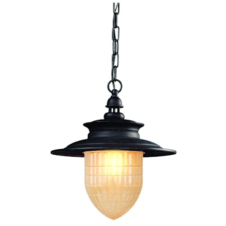Troy Lighting Chamberlain 3 Light 10" Wide Outdoor Pendant with Seeded Glass Shade Statuary Bronze