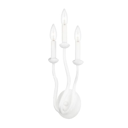 Troy Lighting Reign 3 Light 15" Tall Wall Sconce Gesso White
