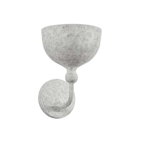 Troy Lighting Paget 10" Tall Wall Sconce with Iron Shade Weathered White