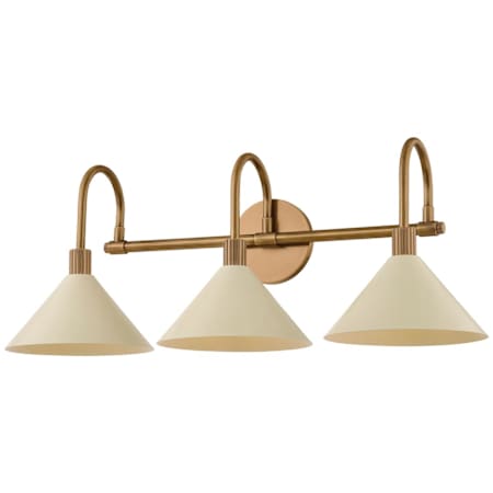 Troy Lighting Jovani 3 Light 26" Wide Vanity Light Patina Brass And Soft Sand