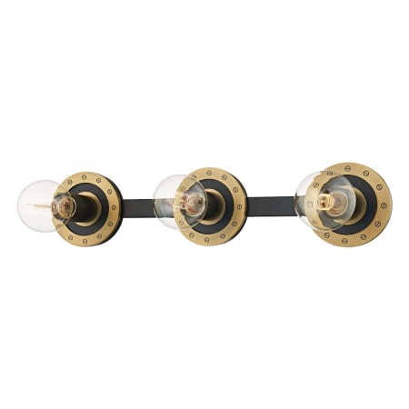 Troy Lighting Teo 3 Light 22" Wide Bathroom Vanity Light Patina Brass / Soft Black