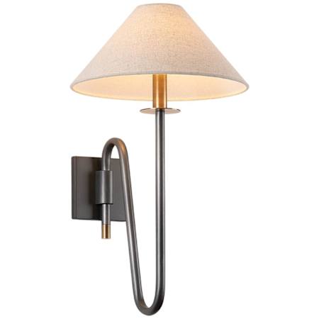 Troy Lighting Mateo 21" Tall Wall Sconce Patina Brass And Graphite