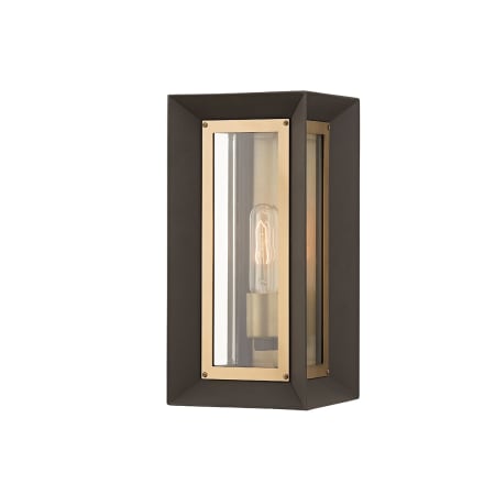Troy Lighting Lowry 14" Tall Outdoor Wall Sconce Textured Bronze / Patina Brass
