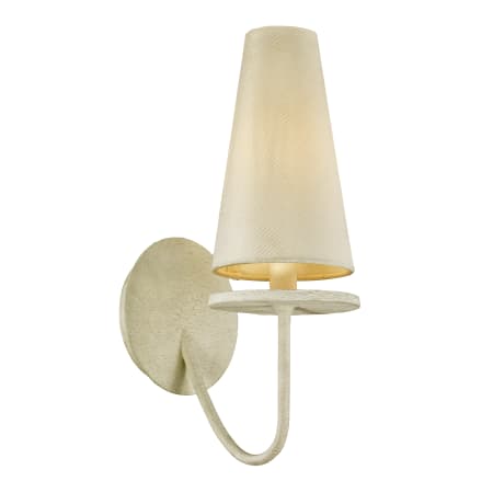 Troy Lighting Marcel Single Light 14-1/4" Tall Wall Sconce with Hardback Linen Shade Gesso White