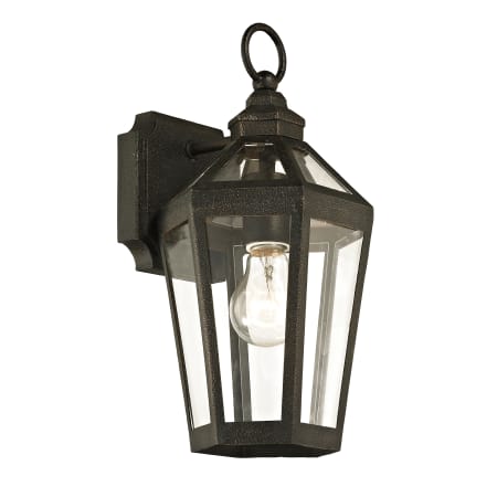 Troy Lighting Calabasas Single Light 13-1/2" Tall Outdoor Wall Sconce with Clear Glass Lantern Shade Vintage Bronze