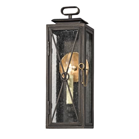 Troy Lighting Randolph Single Light 15-3/4" Tall Outdoor Wall Sconce with Seedy Glass Rectangle Shade Vintage Bronze