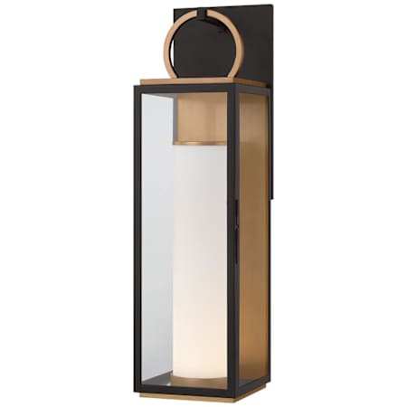 Troy Lighting Gareth 29" Tall LED Outdoor Wall Sconce Patina Brass / Textured Black