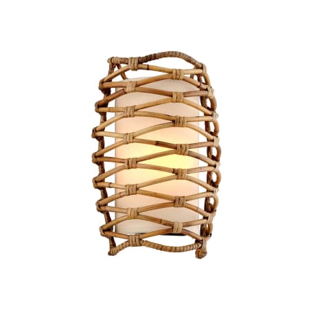 Troy Lighting Balboa Single Light 15" Tall Wall Sconce Bronze / Natural