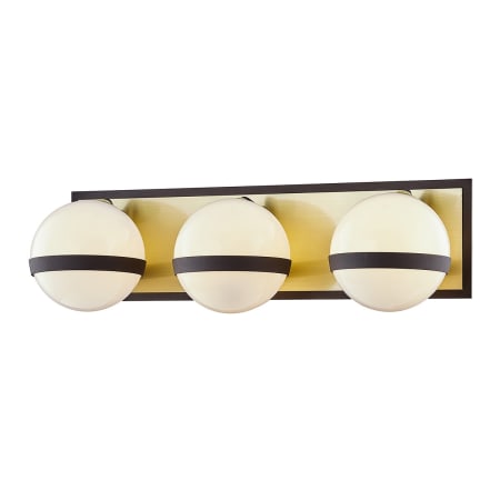 Troy Lighting Ace 3 Light 20" Wide Bathroom Vanity Light Textured Bronze Brushed Brass