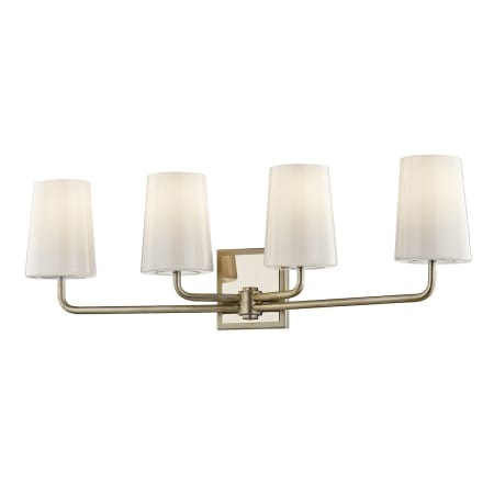Troy Lighting Simone 4 Light 29" Wide Bathroom Vanity Light Silver Leaf Polished Nickel