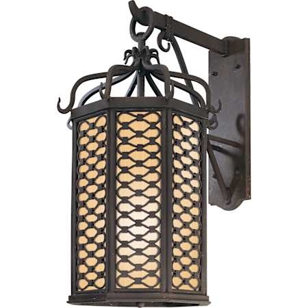 Troy Lighting Los Olivos 4 Light Rated Outdoor Wall Sconce with Seedy Glass Old Iron Fluorescent
