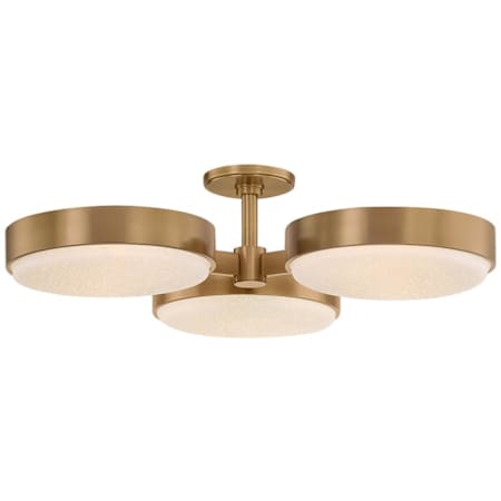 Troy Lighting Rory 3 Light 30" Wide Semi-Flush Ceiling Fixture Patina Brass