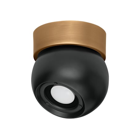 Troy Lighting Odin 6" Wide Flush Mount Globe Ceiling Fixture Patina Brass / Soft Black