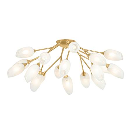 Troy Lighting Aldean 18 Light 40" Wide LED Semi-Flush Ceiling Fixture Vintage Gold Leaf