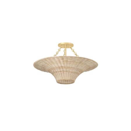 Troy Lighting Ketan 25" Wide Semi-Flush Ceiling Fixture Vintage Gold Leaf
