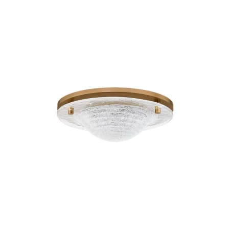 Troy Lighting Halston 14" Wide LED Flush Mount Bowl Ceiling Fixture Patina Brass