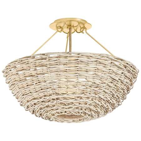Troy Lighting Campo 18" Wide Semi-Flush Bowl Ceiling Fixture Vintage Gold Leaf
