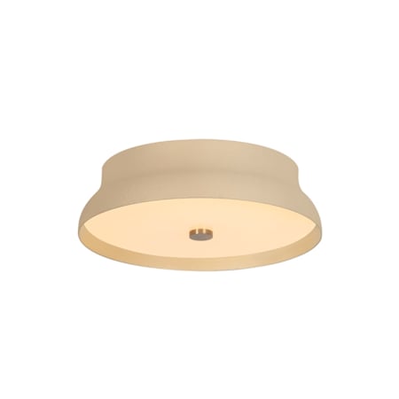 Troy Lighting Shore 12" Wide LED Flush Mount Drum Ceiling Fixture Patina Brass / Cream Gesso